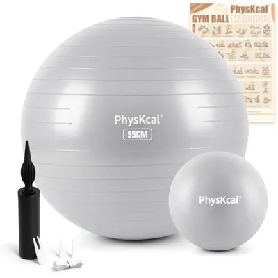 Productafbeelding van Gymnastiekbal 55 cm, grijs, voor kantoor, zitbal
