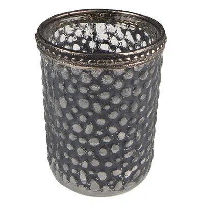 Produktbild von Clayre & Eef Teelichthalter Ø 9x10 cm Grau Glas