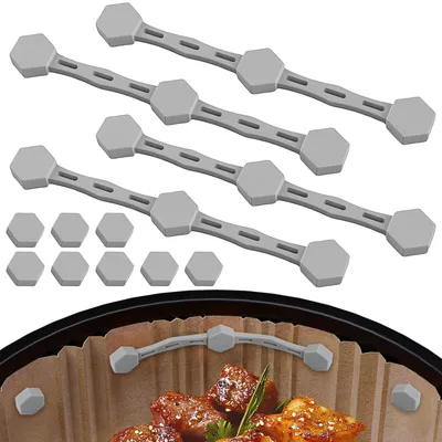 Productafbeelding van Set van 4 magnetische siliconen klemmen voor airfryer bakpapier