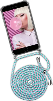 Produktbild von TWIST-Case + TWIST-Cord für iPhone 6S Plus / 6 Plus, Farbe:Bubblegum (Silber)