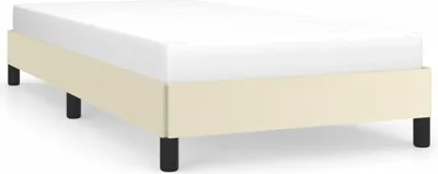 Image de vidaXL Sommier Crème 90x190 cm Similicuir