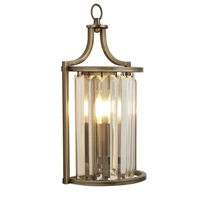 Zdjęcie produktu dla Lampa ścienna Victoria - chromowany metal i przezroczysty kryształ