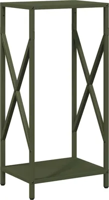 Produktbild von vidaXL Brennholzregal Olivgrün 34x25x70 cm Kaltgewalzter Stahl