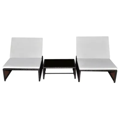 Zdjęcie produktu dla VidaXL 43068, Taras, Obite siedzisko, Poliester, Kremowy, Biały, 650 mm, 680 mm