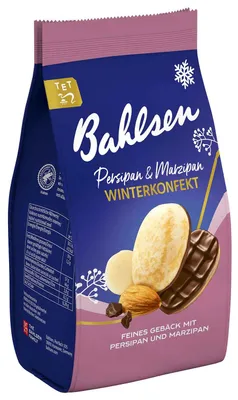 Produktbild von Bahlsen Winterkonfekt Persipan & Marzipan 125g, KI-generiertes Bild