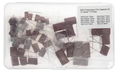 Kondensator-Kit CBB21/CBB22 630V 50 Stück 0,01–1 µF