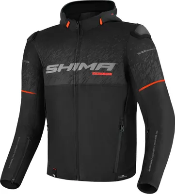 Zdjęcie produktu dla SHIMA Drift+ wodoodporna tekstylna kurtka motocyklowa, czarny/czerwony, 3XL