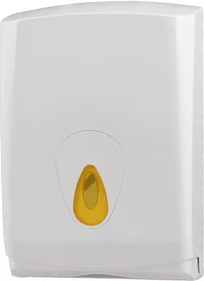 Produktbild von PlastiQline Papierhandtuchspender MIDI - Farbfenster gelb - Handtuchspender