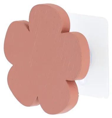 Produktbild von TENDANCE Badezimmerhaken Klebehaken Wandhaken rosa aus Bambus Küchenhaken ohne Bohren