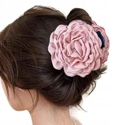 Produktbild von Sajbazar Elegante Rosa Rosen-Haarspange für Zöpfe