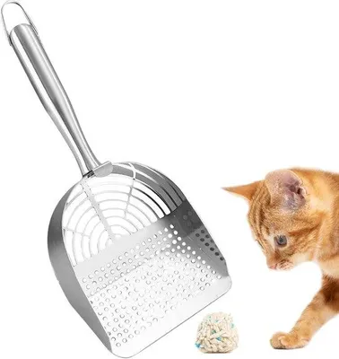 Produktbild von Kattenschöpferset - Hunde- und Kattepflege - Schönpflege für Hunde - Ventilationsnetz - 35 x 16 cm - Silber