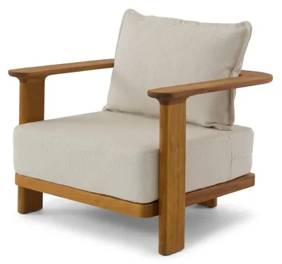 Obrázek produktu pro Sada zahradního nábytku, béžová, pro 4 osoby: 3místná pohovka, křeslo, polštáře. Moderní design