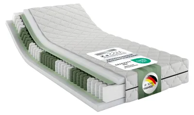 Produktbild von Taschenfederkernmatratze 90 x 200 cm H3 | 7-Zonen orthopädische Matratze | 20 cm Höhe (Kernhöhe 19 cm) | ergonomischer Komfortschaum | | Microfaser-Bezug | Germany