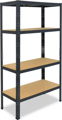 Image de shelfplaza HOME 180x100x50 cm Étagère charges lourde en anthracite avec 4 étagères et une capacité de charge de 175 kg par étagère