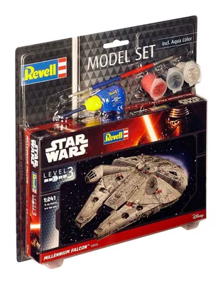 Produktbild von Revell Model Set Millennium Falcon, Raumflugzeug-Modell, Montagesatz, 1:241, Millennium Falcon, Star Wars, Fortgeschritten