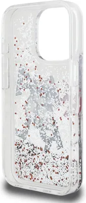 Immagine prodotto di Custodia per iPhone 16 Pro, Karl Lagerfeld Liquid Glitter Choupette, trasparente