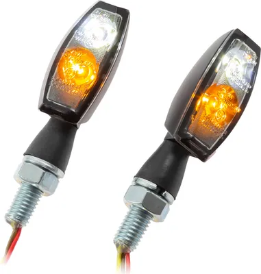 Immagine prodotto di Indicatori di direzione universali per moto HIGHSIDER LED BLAZE colorati con luce di posizione M8