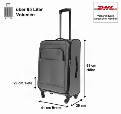 Produktbild von Großer L Koffer Herren Damen Volumen 70 Liter Reisekoffer Hartschalenkoffer Reisen Zahlenschloss
