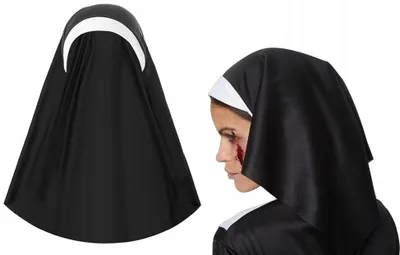 Produktbild von Gacek Nonnenkornett Kopfbedeckung für Nonnenkostüm Halloween