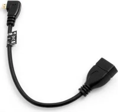 Produktbild von SYSTEM-S Micro HDMI Stecker 90° Grad Rechts Gewinkelt Winkelstecker zu HDMI Eingang Buchse Kabel 21 cm