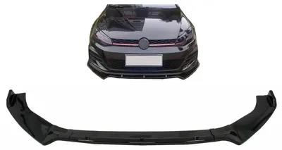 Produktbild von Frontlippe Verlängerung Spoiler für VW Golf 7 GTI 7.5 GTI & R 2013-2020 Glänzend schwarz.