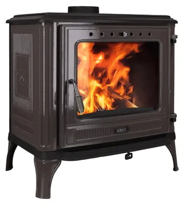 Produktbild von 365® Kaminofen Ferrox 75 grau emailliert 10,5 kW Gusseisen A+