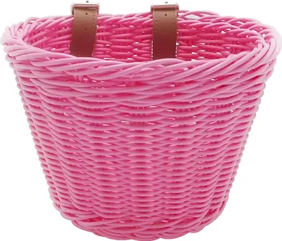 Produktbild von Gewebter Aufbewahrungskorb, Roller, Gehhilfe, Kinderfahrradkorb, Gemüsekorb, Rattankorb, Autokorb, rosa