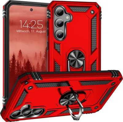 Produktbild von Armor Outdoor Handyhülle für Samsung Galaxy S23 FE Handy Panzer Case Cover Schutzhülle Farbe: Rot