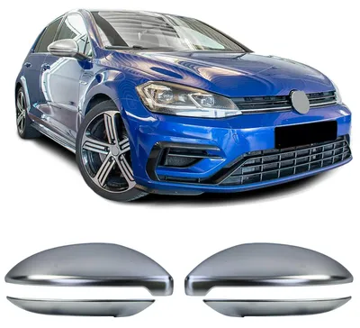 Obrázek produktu pro Kryt zrcátek, vzhled hliníku, stříbrná barva, pro VW Golf 7, modely 2012-2021