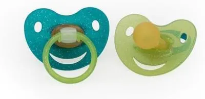 Immagine prodotto di Succhietto ciliegia Lat.0-6 M.bicol.verde 2 pz