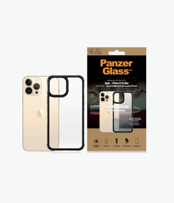 Obrázek produktu pro Panzerglass Clearcase Antibakteriální pouzdro s vojenskou certifikací pro Iphone 13 Pro Max - čiré a černé