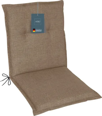 Produktbild von LILENO HOME Gartenstuhl Auflagen als [1er Set - Niedriglehner] in Hellbraun - bequeme Liegen als Sitzauflagen für Gartenmöbel - Stuhlkissen für Gartenstühle und Klappstühle