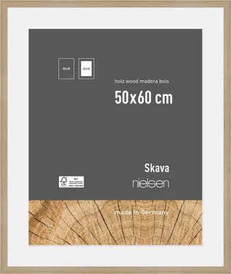 Produktbild von nielsen Holz Bilderrahmen Skava Eiche, 50,0 x 60,0 cm - mit Passepartout 40x50 cm