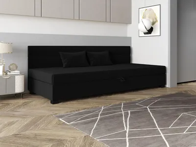 Produktbild von Einzelbett mit Polsterung 120x195 NALINDA BIZ 2 - schwarz