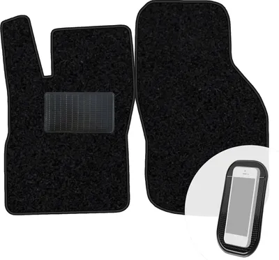Produktbild von moto-MOLTICO Vorne Fußmatten Auto Velours Autoteppiche Schwarz Automatten Set 2-teilig passend für Opel Astra F 1991-2002