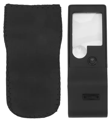 Image de Loupe LED avec éclairage, grossissements 3x, 10x et 55x, portable, asphérique, haute luminosité, avec détection UV