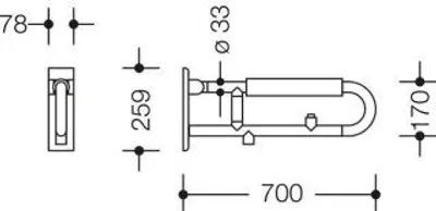 Produktbild von HEWI 801.50B751 97 SK-Griff, matt, E-Ausf.,