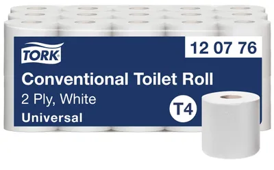 Produktbild von Tork 120776 Kleinrollen Toilettenpapier extra (30-er Pack), 30 x 400 Blatt – Größe 1 Rolle (30er Pack)
