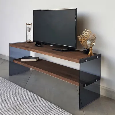 Immagine prodotto di Skye Decor, TV100, porta TV, noce, 100 % LEGNO DI PINO MASSICCIO, 120 x 35 x 45 cm