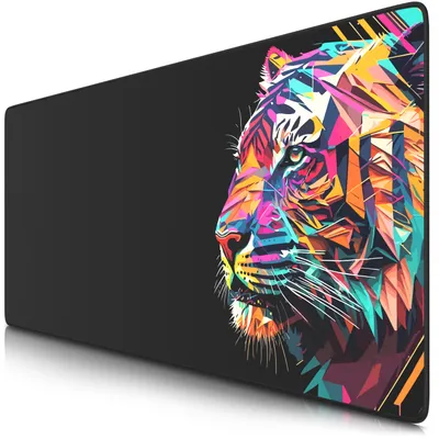 Zdjęcie produktu dla Titanwolf Gaming Mouse Pad XXL, 900 x 400 x 3 mm, podkładka na biurko, zmywalna, antypoślizgowy spód, szybkość i precyzja, kolor tygrysi