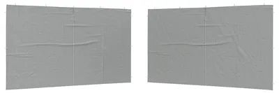 Produktbild von vidaXL Party Zelt Seitenteil 2 pcs Hellgrau 400 x 195 cm PE und Stahl