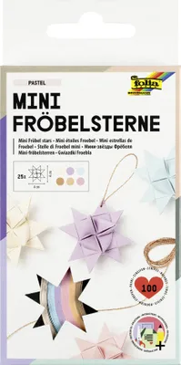 Image de folia Bandes de papier à plier PASTEL pour Mini Étoiles Fröbel 100 bandes