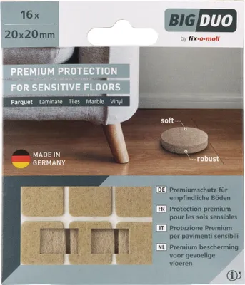 Produktbild von Big-Duo Parkettgleiter 20 x 20mm fix-o-moll