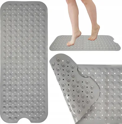 Produktbild von Sepio Badewannenmatte Grau 99x40 cm, Duschmatte rutschfest, Antirutschmatte Badewanne, Duschmatte, Rutschmatte Badewanne, Bathroom Mat