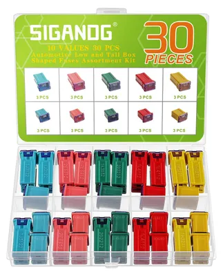 Jcase-Sicherungsset 20–60 A, 30 Stück, Hoch-/Niedrigprofil