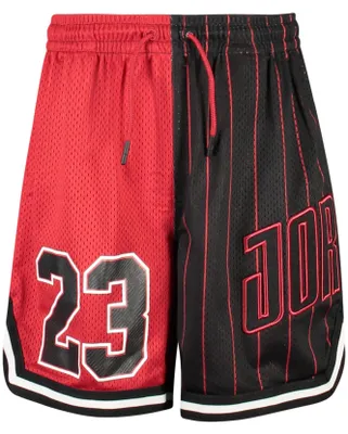 Image de Short de sport rouge pour homme, avec une taille élastiquée et un logo