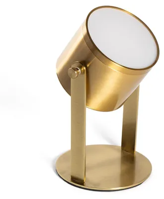 Produktbild von LED Tischlampe Tragbar Metall mit USB Akku wiederaufladbar Devin Gold