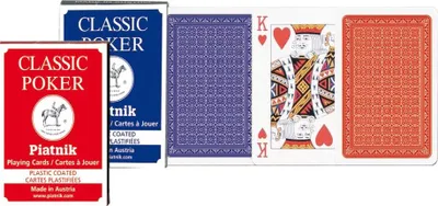 Obrázek produktu pro Piatnik - Klasické 2 Indexové Karty na Poker Červené/Modré