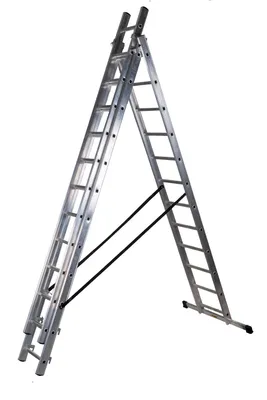 Image de 3-Element-Aluminiumleiter 714Cm 12+12+12 Sprossen - Br-00-4212