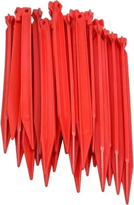 Produktbild von Famanu Kunststoff Tentharingen 30 cm - 48 Stück in Rot